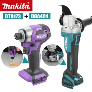 Makita DGA404 18V 125mm electric angle grinder brushless cutting machine, DTD173 brushless impact drill car maintenance tool