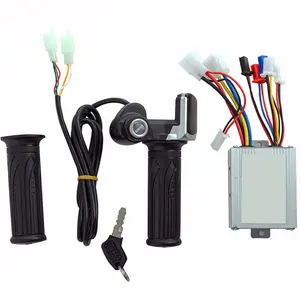 Electric Scooter Accessories Motor Brushed Controller & Throttle Twist Grip 24V 350W for Electric Scooter Bicycle Bike