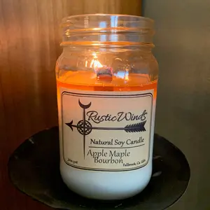 Apples and Maple Bourbon - Soy Candle candles holiday candle wax premium candle gift candle gift holiday gift natural soy Highly Scented perfect first valentine handmade candle buy eco friendly decor present decorative candle woodwick small batch making w