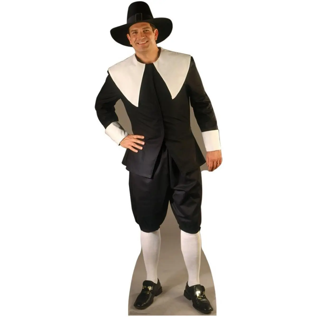 Life-Sized Pilgrim Man Classic Cardboard Cutout - 74x30 in Advanced Graphics Decoration, Room Decorations for Party Photo Ops Home Supplies, Stand-Up Cutout