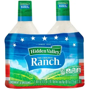 Hidden Valley Original Ranch Dressing, 40 fl oz, 2 Pack – Classic Creamy Buttermilk Ranch Dressing & Dip, Gluten-Free, Rich & Tangy Flavor, Perfect for Salads, Dips, Sandwiches & Cooking