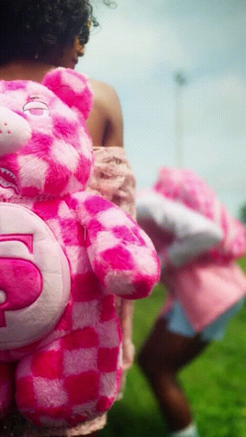 FURZILLA SHARK (PINK CHECK) SAVVY CROSSBODY