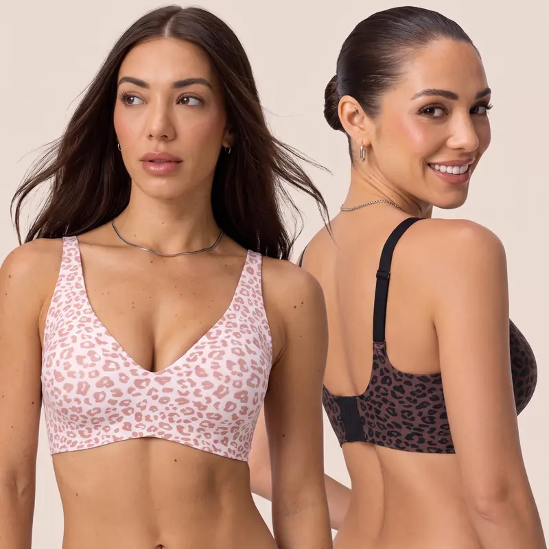 Women’s Jelly Wireless Bra Comfortable Wireless Bra Push Up Bra Seamless T-Shirt Bra Deep V Bra Everyday Wear Bra Classic Women’s Underwear