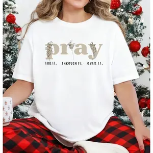 Pray for It Pray Over It Christian Sweatshirt, Jesus Over Everything Shirt, Jesus Bible Verse, Faith Crewneck Sweatshirt