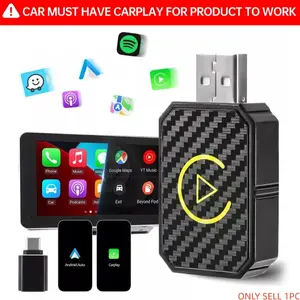 2026 upgraded version Android and wireless CarPlay USB CarPlay wireless dongle, suitable for iOS/Android, lag-free wireless CarPlay and Android Auto adapter - provides stable and fast connection for iPhone/Android
