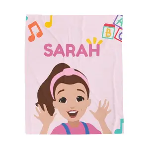 Personalized Rachel Blanket Velveteen Plush Blanket | Kids Name Throw