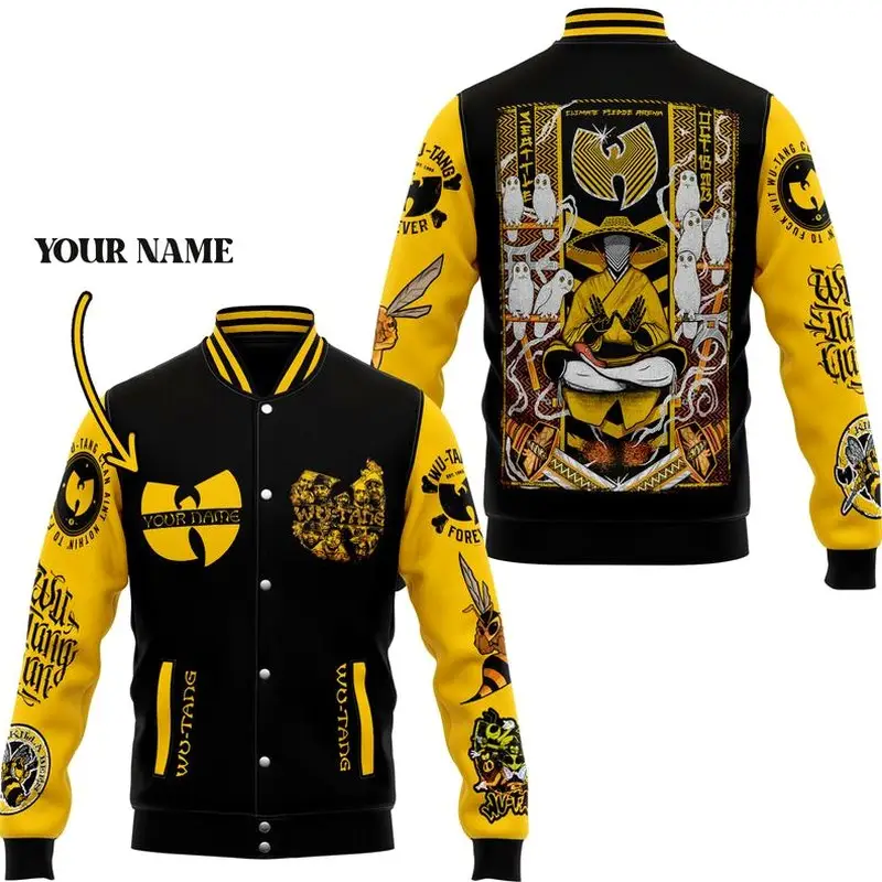 Essential Custom WuuTangggg Bomber Baseball Jacket, Hip Hop Varsity Jacket, Music Band Sport Shirt, Comfortable Unisex Bomber, Trendy Outfit, Gift For