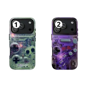 Realistic Handle Arcade Game Player Phone Case, 3D Style Game Console Themed Phone Case Premium Matte Texture, Protection, Shockproof, Anti-Drop, Anti-Fingerprint For IPhone 17-12, Pro Max, Pro Plus, and Samsung S25-22 Protection Safety
