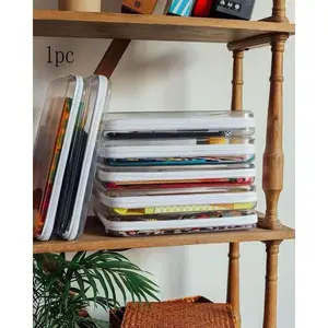 Transparent Hard Shell Storage Box with Zipper Closure, Durable Plastic Board Game Organizer, Multifunctional Storage Bin, Ideal for Games, Puzzles, Magazines, A4 Paper