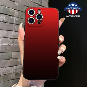 Designed for iPhone11/12/13/14/15/16/promax/x/xs/xr/xsmax CaseRed Gradient Backdrop Soft Durable TPU Protective Cover CASE