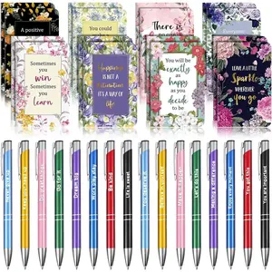 32 count Motivational Quote Pens Inspirational Notepads Mini Journal with Ballpoint Pen Small Notebooks  Set for Men Women Coworkers, Adult Party Favors Prizes  Bulk(Motivational)