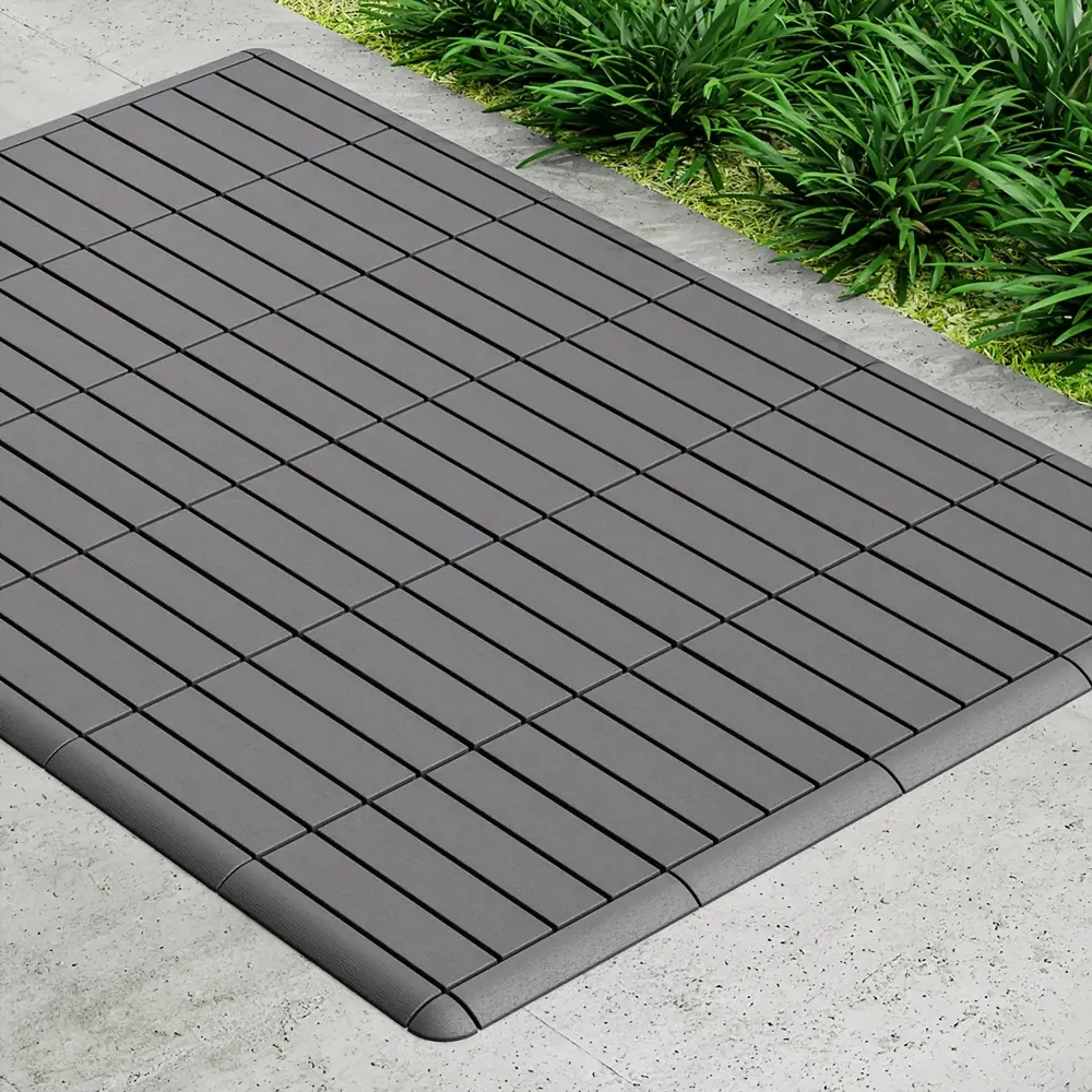 122pcs Plastic Interlocking Deck Tiles Set (88 Floor Tiles + 30 Edging Strips + 4 Corners) - 12x12x0.8in/30x30x2cm, Waterproof, Wear-resistant Decks for Outdoor Dining Areas, Paved Areas, Home Improvement Flooring