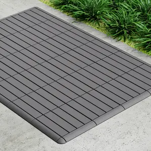 122pcs Set Plastic Interlocking Deck Tiles, 88 Interlocking Floor Tiles + 30 Edging Strips and 4 Corner, Waterproof and Wear-resistant, Suitable for Indoor/outdoor Terraces, Gardens, Backyards, Outdoor Patios, Poolside Areas, Gardens