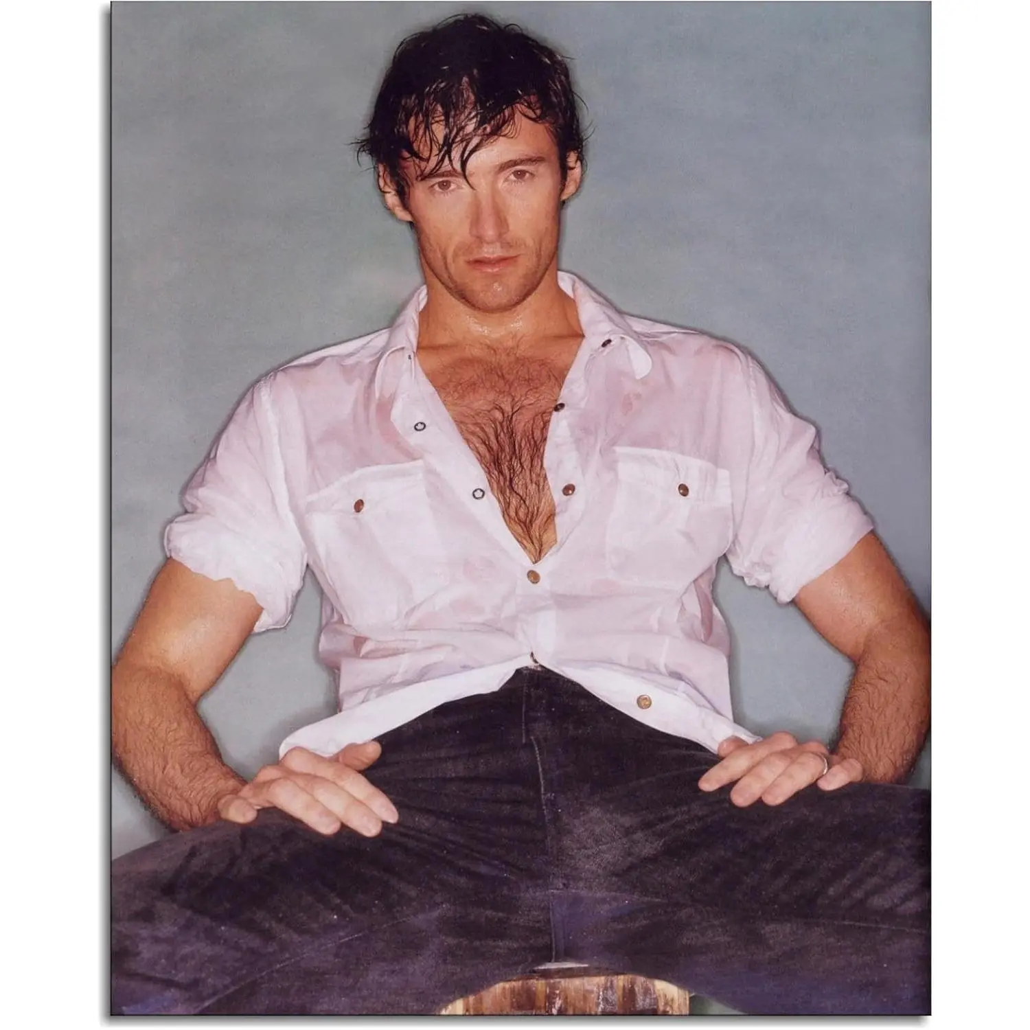 Hugh Jackman Wall Art Canvas Prints celebrity actor star Perfect poster wall art for home, house, restaurant, bar, dorm, apartment, bathroom, office Decoration