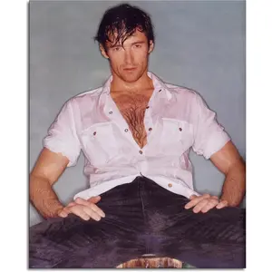 Hugh Jackman Wall Art Canvas Prints celebrity actor star Perfect poster wall art for home, house, restaurant, bar, dorm, apartment, bathroom, office Decoration