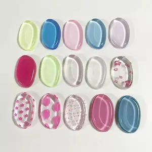Transparent silicone makeup sponge, jelly sponge, doesn’t absorb makeup, wet face puff, makeup tool