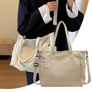 Women's woolen twill tote bag- Handbags with zippers, tote bags suitable for women, handbags suitable for travel and work, shoulder bags.