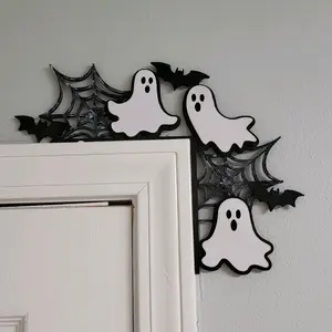 Halloween decorations for your door. Great corner door decor for Halloween