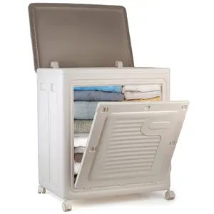 Multi-Purpose Cabinet Foldable Storage Box Large Capacity with Wheels