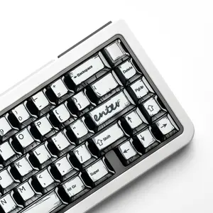 PBT Keycaps White Manga Style 141 Keys Cherry Profile Dye Sub Retro Keycaps