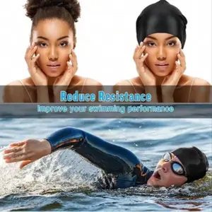 Adult Silicone Waterproof Swimming Cap, Universal Silicone Swim Hat, Multi-Color Silicone Swimming Cap, 1pc Swimming Cap