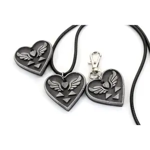 Deltarune Heart Symbol Keychain / Necklace - Deltarune Crystal Pendant Crystal Beaded