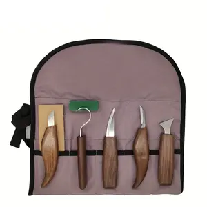 A set of 7 wooden carving tools, including hand carved knives and needle files, perfect for beginners and adults interested in spoon carving and wood cutting, Handcraft Woodworking Tools