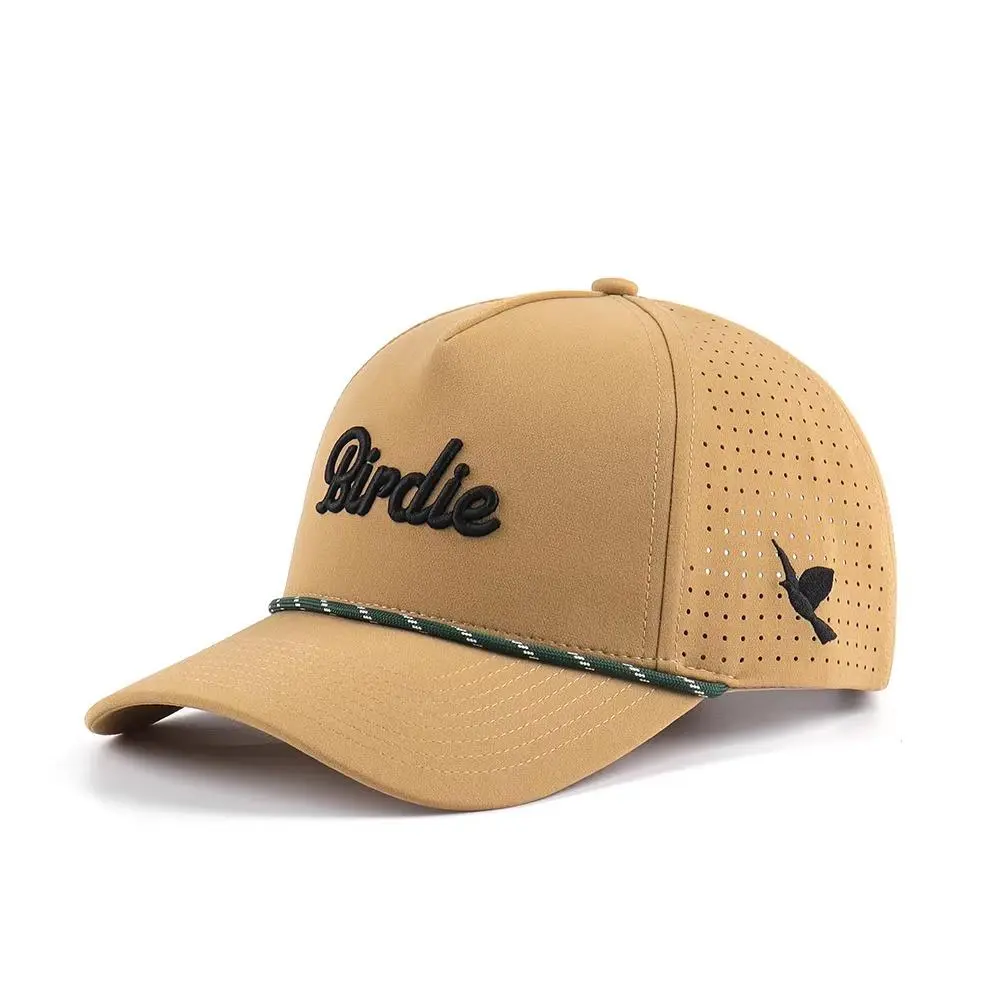 Birdie Rope Golf Hat | Men’s Tour Performance Mesh Snapback Cap | Lightweight Breathable Golf Hat | Premium Country Club Style Adjustable Hat