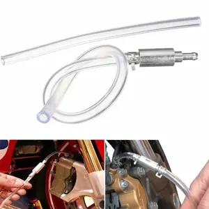 2pcs Car Brake Bleeder Hose with One Way Check Valve, Brake Bleeder Valve, Durable Brake Fluid Bleeder Hoses Replacement, Universal Brake Bleeder Tool Car Accessories for Car Motorbike Bike