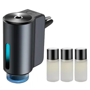 Car Air Freshener Diffuser, Smart Car Air Freshener, Car Diffuser with Three Adjustable Modes, Aromatizante Para Carro with 3pcs Essential Oil,