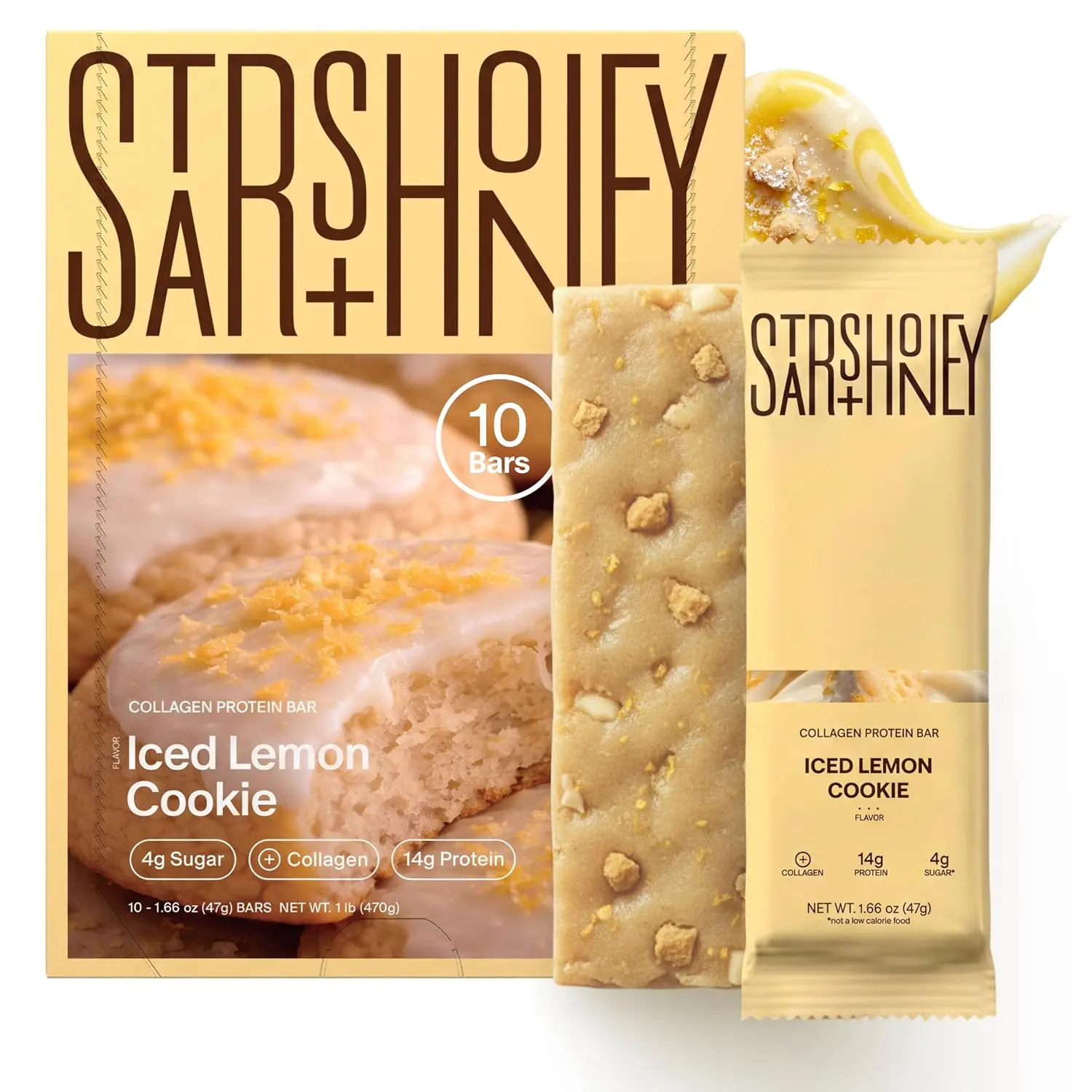 Stars + Honey | The Protein Bar – Iced Lemon Cookie - All natural ingredients. Gluten Free, Dairy Free, Soy Free and no sugar alcohol sweeteners.