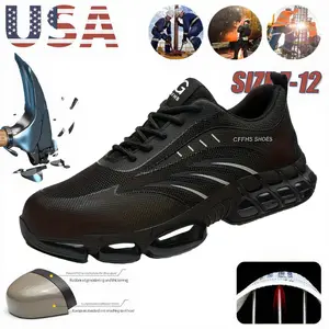 Bao Tai Lightweight Lace-Up Anti-Smash Anti-Puncture Safety Shoes Non-Slip Outdoor Workouts