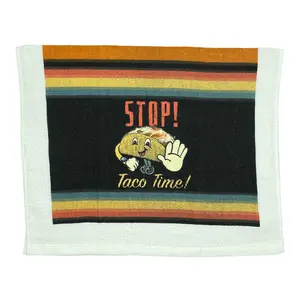 Stop Taco Time Funny Mexican Food Lovers Tea Towel Funny Dish Towels Soft Adsorbent Tea Towel