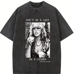 Comfort Colors Stevie Nicks Shirt, Don't Be A Lady Be A Legend Tee, Double-Sided Shirt, Vintage Music Fan Gift, Rock and Roll Aesthetic Tee Cotton