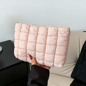 Large Capacity Quilted Travel Organizer Bag – Stylish Zippered Clutch for Toiletries, Electronics & Accessories. Portable Packing Cube for Women & Girls. Ideal Holiday Gift.,UU