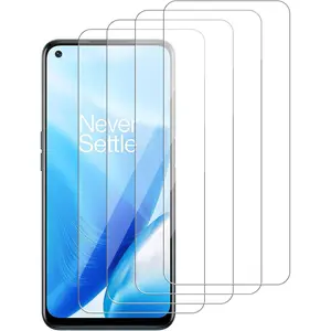 [4 Pack Glass Screen Protector Compatible for  Nord N200 5G[9H Hardness]  Screen Tempered Glass, Easy Install-[Case Friendly] 2.5D Edge