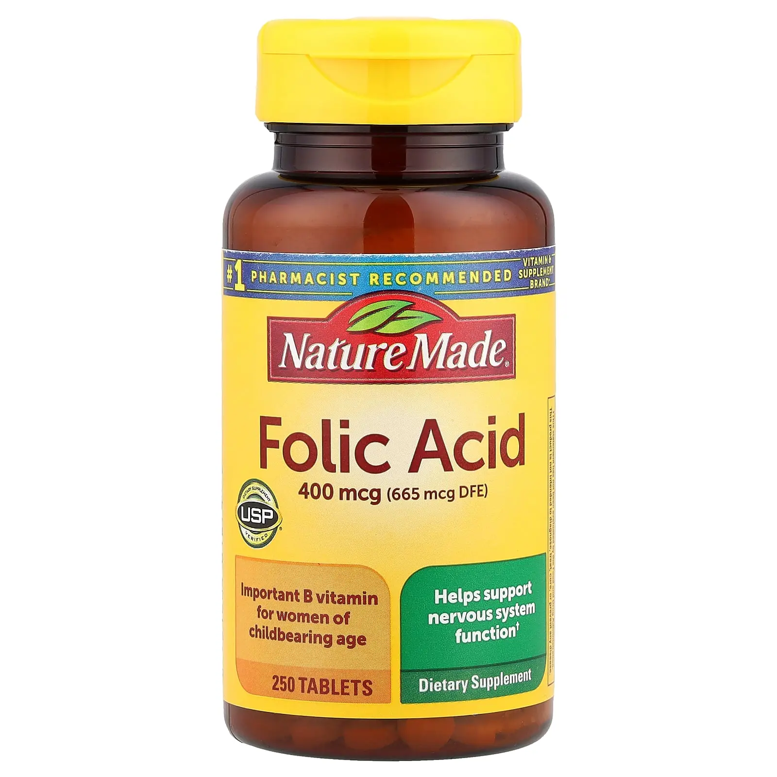 Nature Made Folic Acid, 250 Tablets