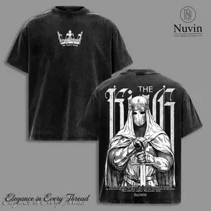 Baldwin IV “The Leper King” Washed T-Shirt / hoodie / Sweatshirt ,Vintage Washed Gothic Faith Streetwear, Crusader King of Jerusalem Tee, Jerusalem Cross Medieval Christian Shirt, Jesus Apparel, Christian Outfit