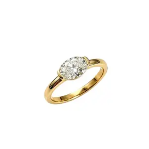 Lab-grown diamond 11023, 1 ct, D , VS1 , oval shape; lab-grown diamond engagement/proposal/birthday ring, S925