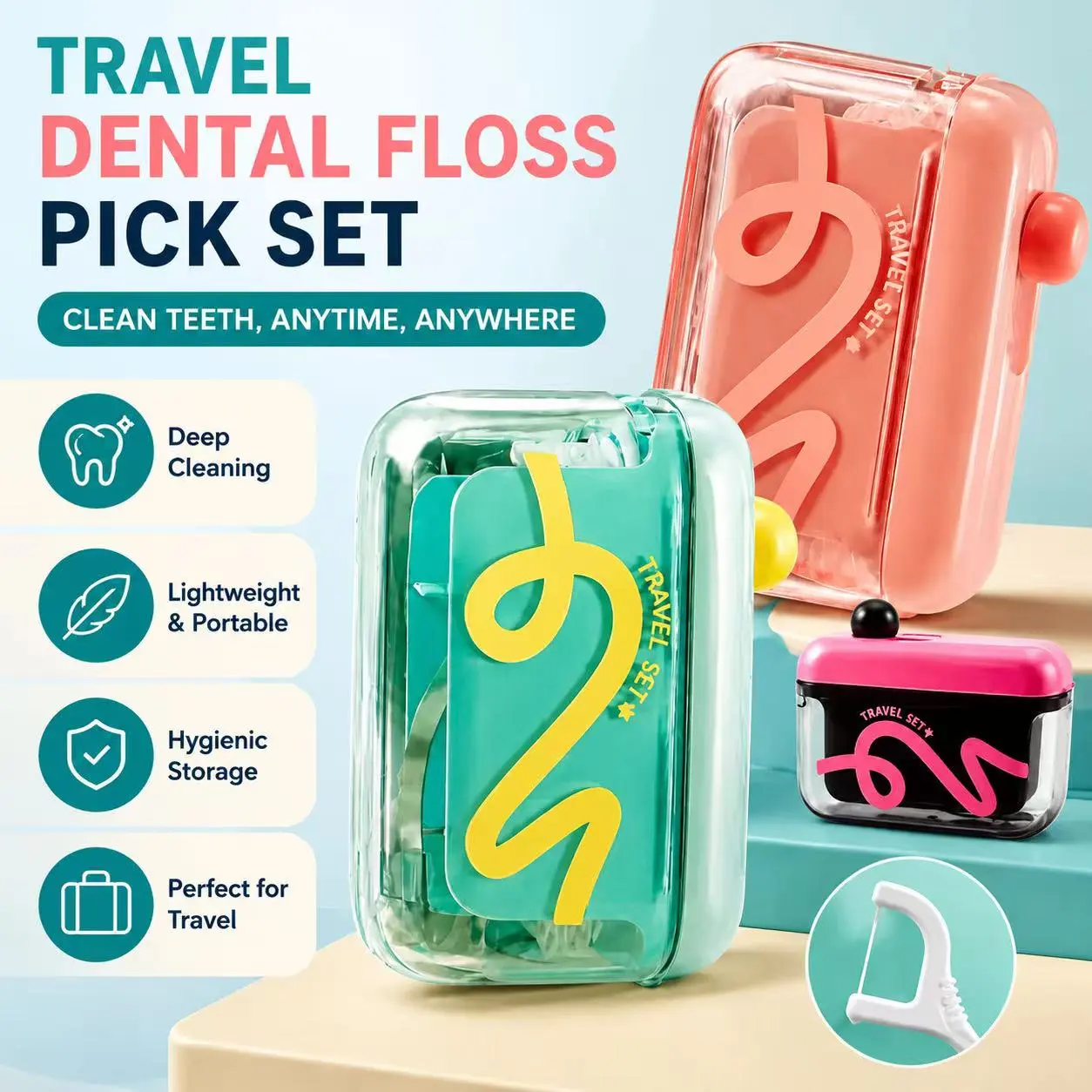 Portable Pop-Up Travel Storage Box — Compact, Refillable Outdoor Cutlery Set — A Must-Have for Camping, Picnics, and Barbecues — Mini Storage Box for Home and Outdoor Use