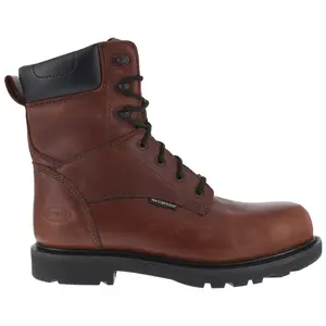 Iron Age Mens Hauler 8 Inch Waterproof Composite Toe  Work Safety Shoes Casual - Brown