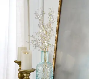 4Pc Pearlized Flower & Bead Stems with Leaves by Valerie