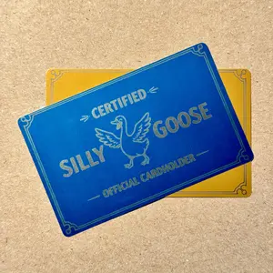 Certified Silly Goose Wallet Card | Funny Gift | Engraved Aluminum Card | Novelty ID Card | Gag Gift Idea | Fits in Wallet | Viral Trend Gift