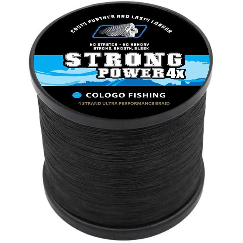 Braided Fishing Line 4 Strands Strong Multifilament PE Braided Line for Seawater 8LB-40LB 546yds 500m Super Strong Super Line Fishing Tackle