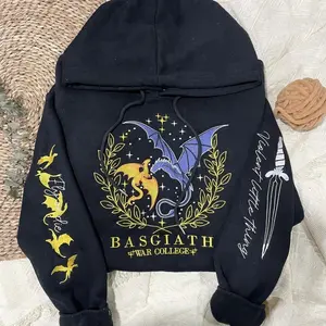 Fourth Wing Embroider Sweatshirt, Custom Basgiath War College, Dragon Rider,Violet Sorrengail,Xaden Riorson,Riders Quadrant,Fantasy Reader