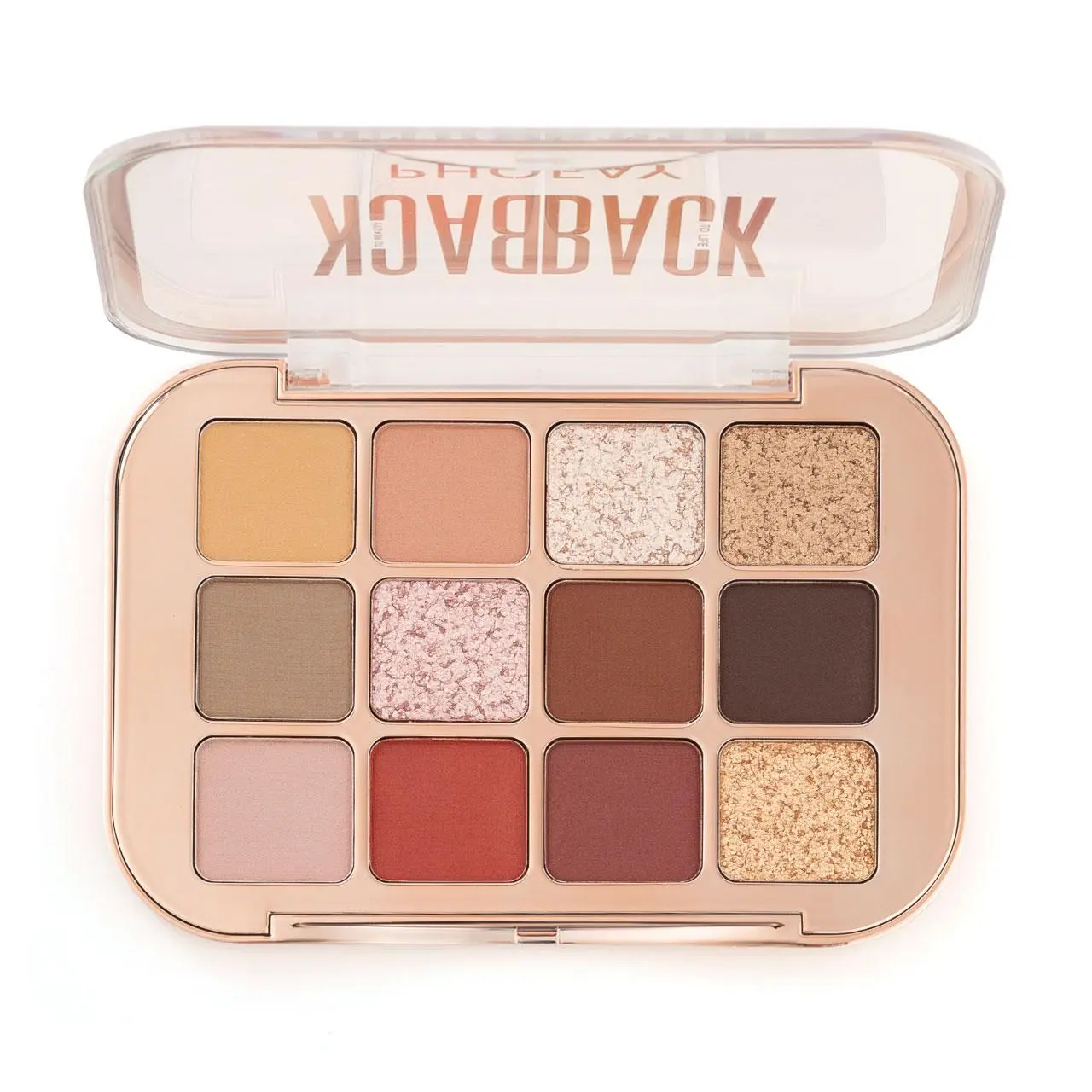 PHOFAY 12-Color Cosmetic Eyeshadow Palette - Matte, Brightening, Metallic 15g Makeup Palette for Highlighting, Contouring, Easy Setting & Blending, Pack, Youth, Contains Neither, For Highlighting And Contouring, Synthetic Wax, Dimethicone Cyclopentasiloxa