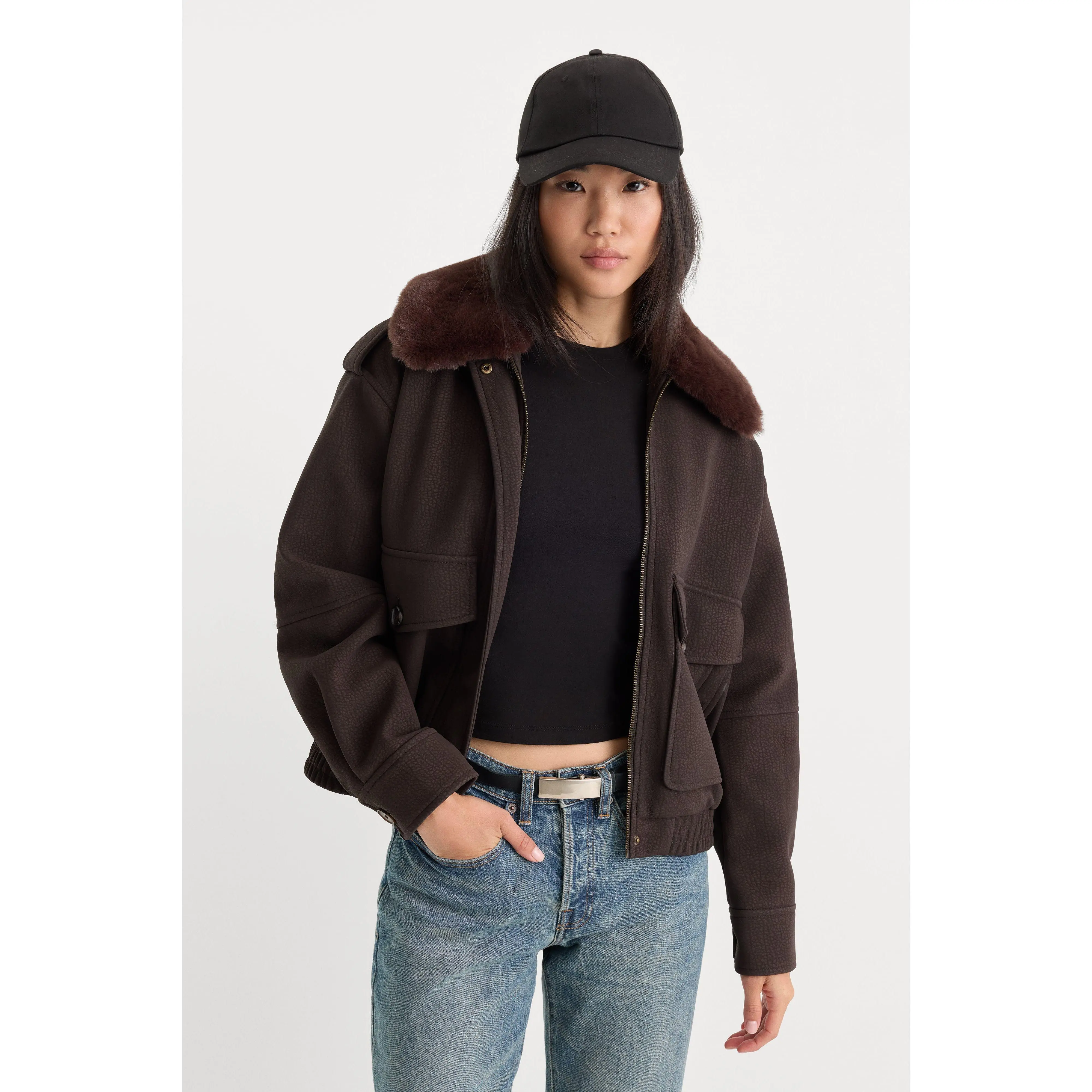 THE BETTER THAN LEATHER BOMBER JACKET | ESPRESSO