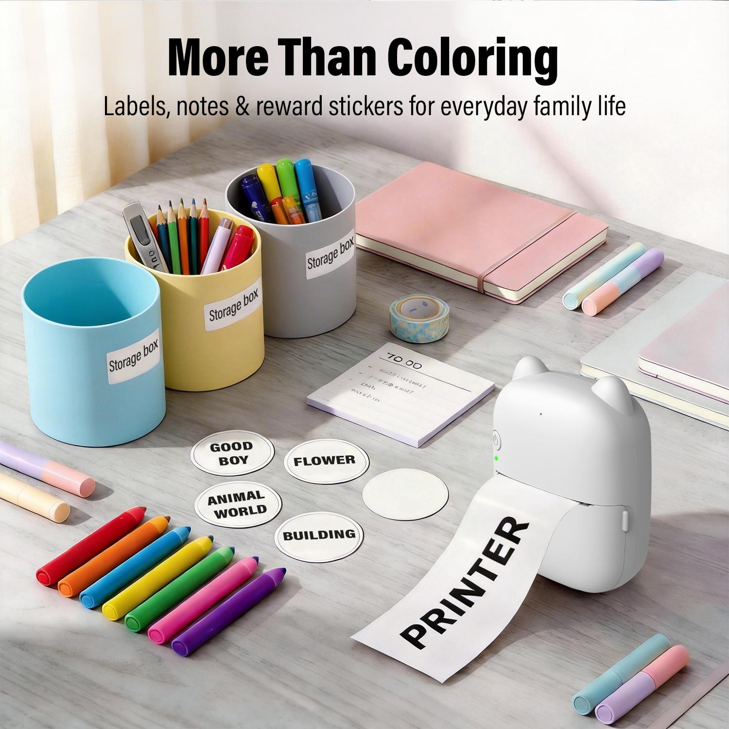2026 Newest AI Voice Sticker Printer,Portable Mini M8 Printer - Connects Via An App,Inkless Thermal Photo Printer for iOS & Android, Ideal for Gifts, Study Notes, Labels & Receipts, Study Notes Printer | Compact Printer | Durable Plastic Printer