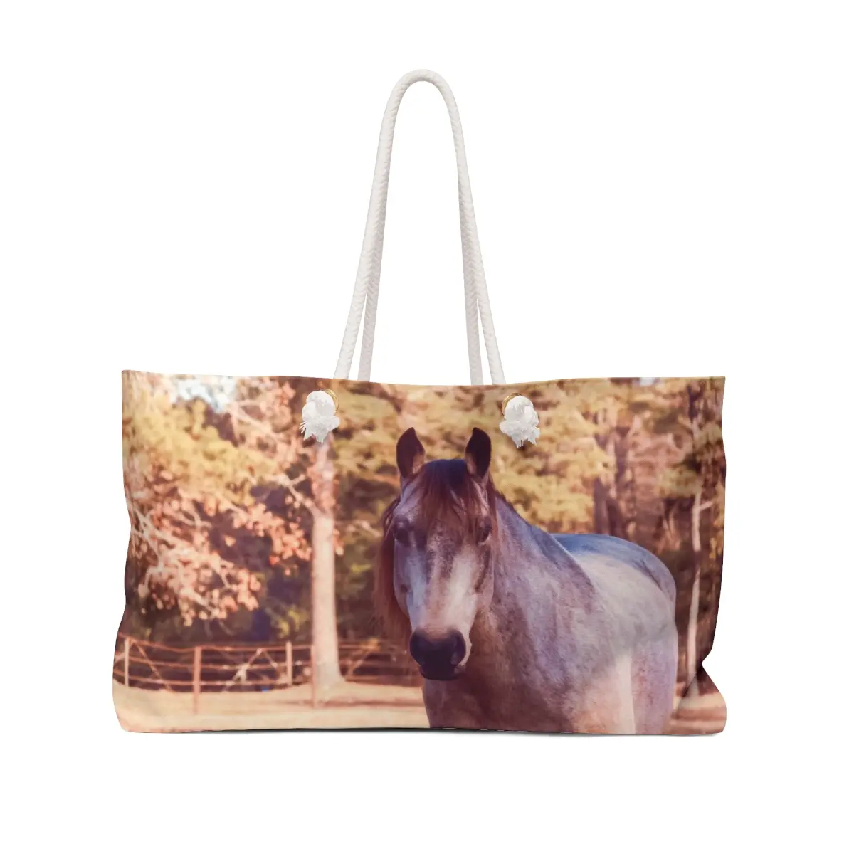 Beautiful Horse Photographed Travel Large Tote for Horse lover Weekender Bag