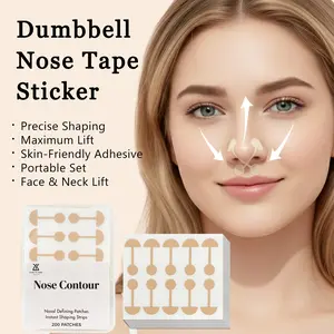 200 Pcs Nose Tape Kit, Soft Nose Bridge Corrector, Invisible Nose Straightener, Reusable Beauty Nose Shaper, Face Lifter, Facial Care Tool for Women & Men